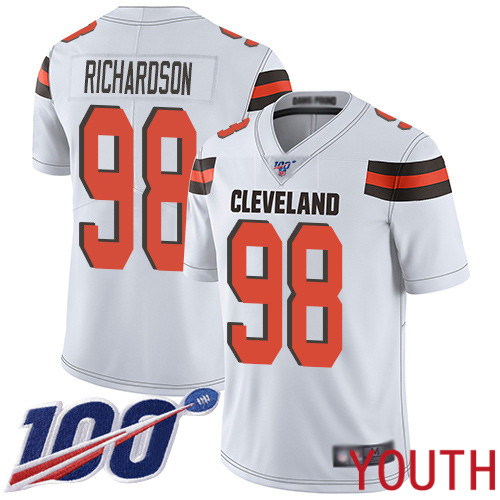 Cleveland Browns Sheldon Richardson Youth White Limited Jersey 98 NFL Football Road 100th Season Vapor Untouchable